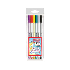 Swann stabilo 68 brush pen pack of 6