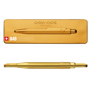 Caran d'Ache 849 POPLINE Ballpoint Pen - Gift Line Goldbar Image 2