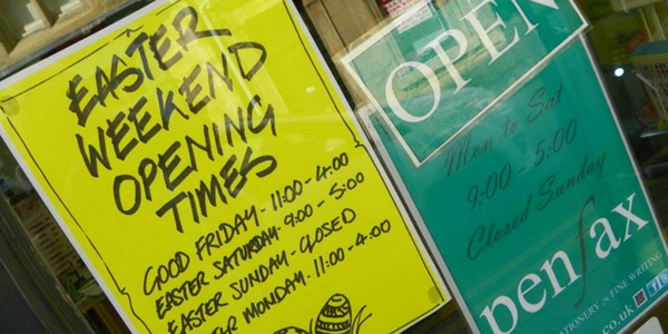 Easter Weekend Opening Times