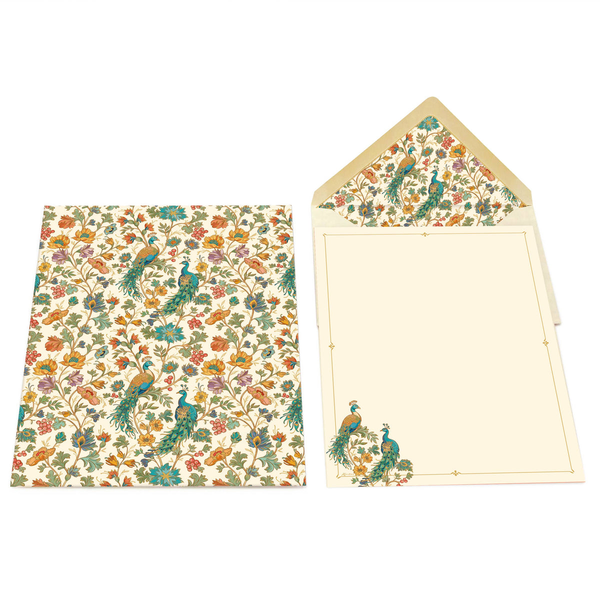 FLORENTINE PEACOCK LETTER SET 10SH/10EN SIZE 19X25