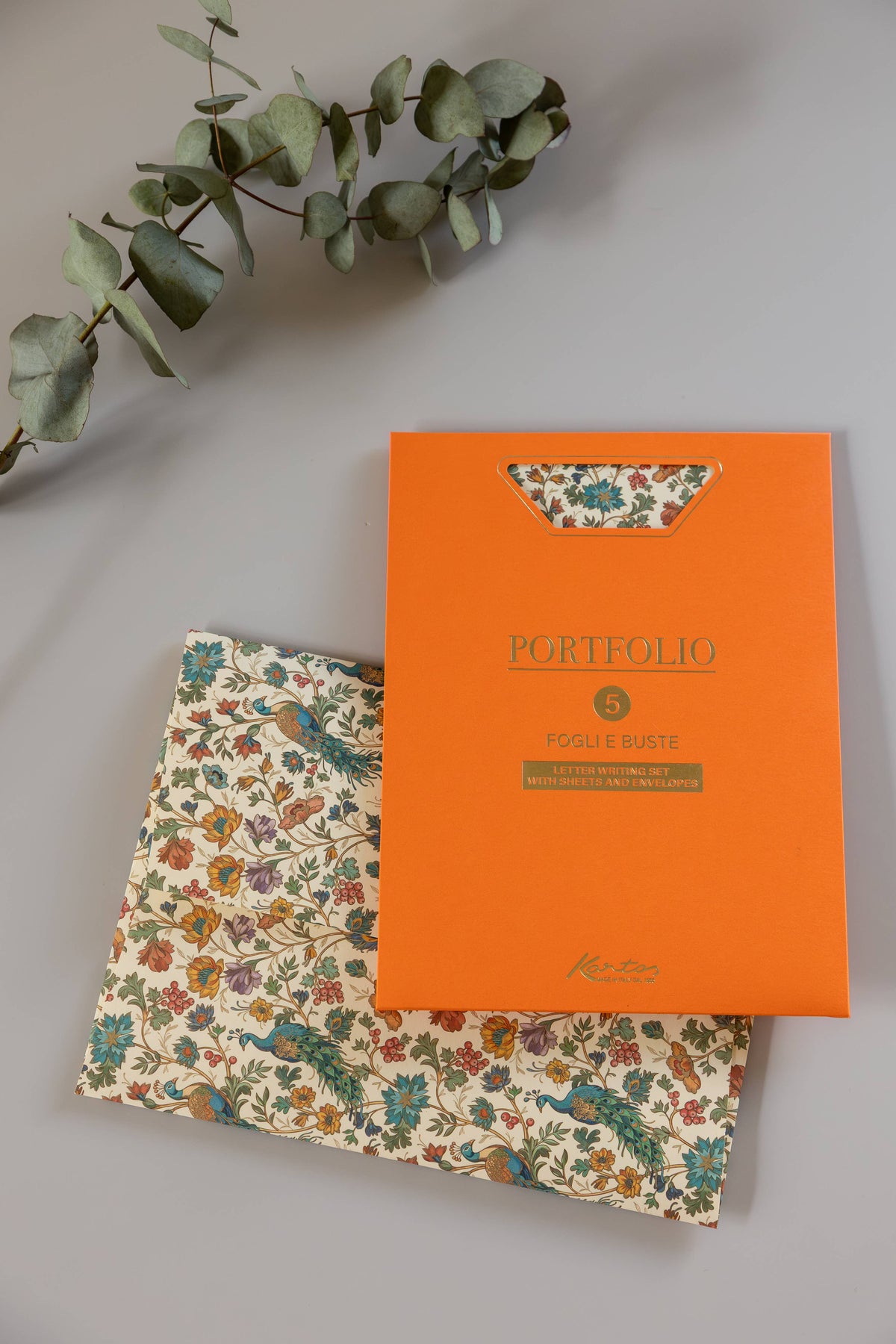 FLORENTINE PEACOCK PORTFOLIO 5 SHEETS/5 ENVELOPES