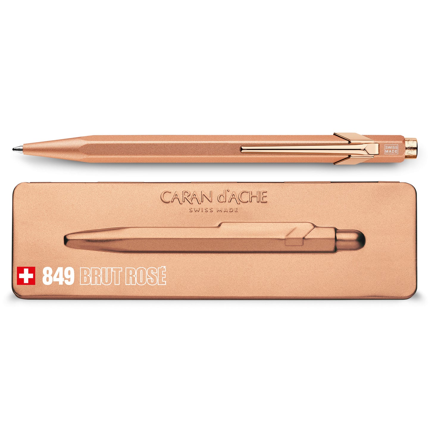 Caran d'Ache 849 POPLINE Ballpoint Pen - Gift Line Brut Rosé