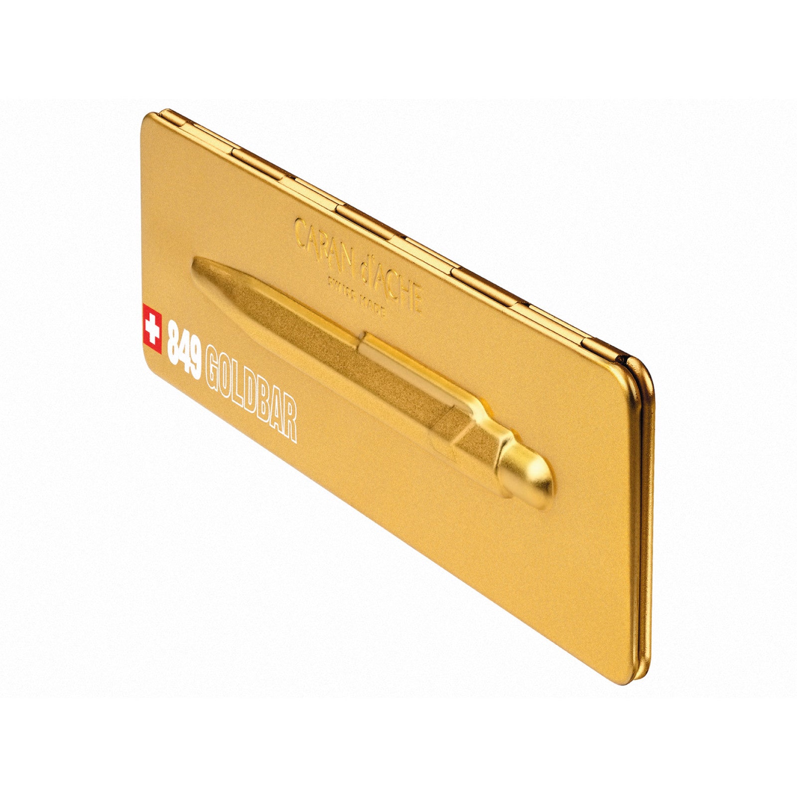 Caran d'Ache 849 POPLINE Ballpoint Pen - Gift Line Goldbar Image 4