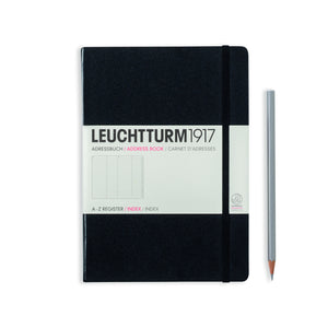 LEUCHTTURM1917 Medium (A5) Address Book Black Cover