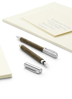 Faber-Castell Ambition Wood / Chrome-plated Fountain Pen Coconut Wood Image 3