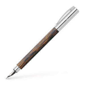 Faber-Castell Ambition Wood / Chrome-plated Fountain Pen Coconut Wood Image 1