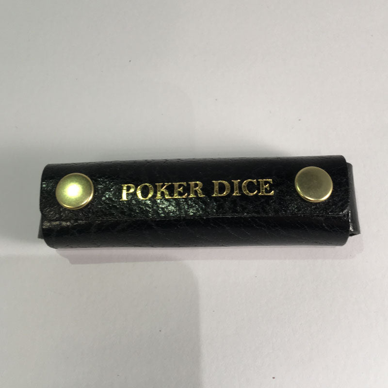 Cathian poker dice black leather