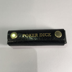 Cathian poker dice black leather