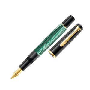 Pelikan Classic M 200 Green-Marbled Fountain Pen Image 1