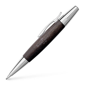  Faber-Castell E-Motion Wood / Chrome-plated Metal Propelling Pencil Black Image 1