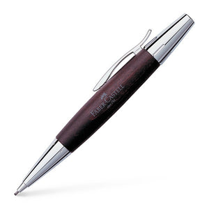  Faber-Castell E-Motion Wood / Chrome-plated Metal Propelling Pencil Dark Brown