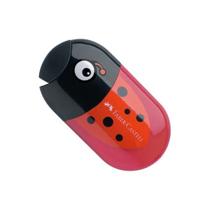 Faber-Castell Double Hole Pencil Sharpener and Eraser - ladybird 183526