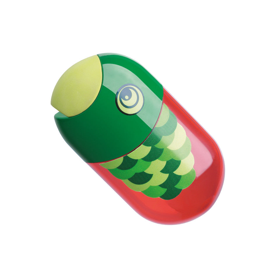Faber-Castell Double Hole Pencil Sharpener and Eraser - parrot 183525