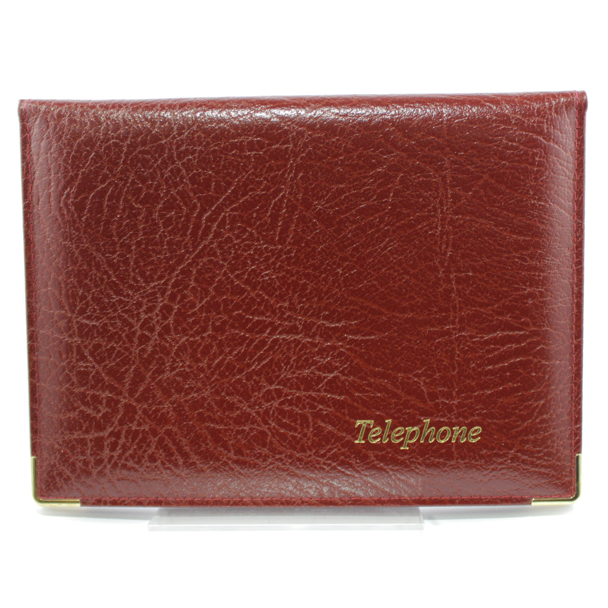 Cathian Leather Address and Telephone Book - Burgandy - Front