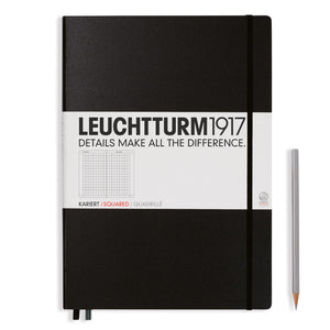 LEUCHTTURM1917 A4+ Master Classic Notebook Black Squared