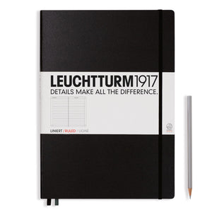 LEUCHTTURM1917 A4+ Master Classic Notebook Black Ruled