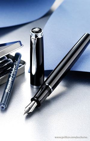 Pelikan Classic M 205 Black-Silver Fountain Pen Image 2