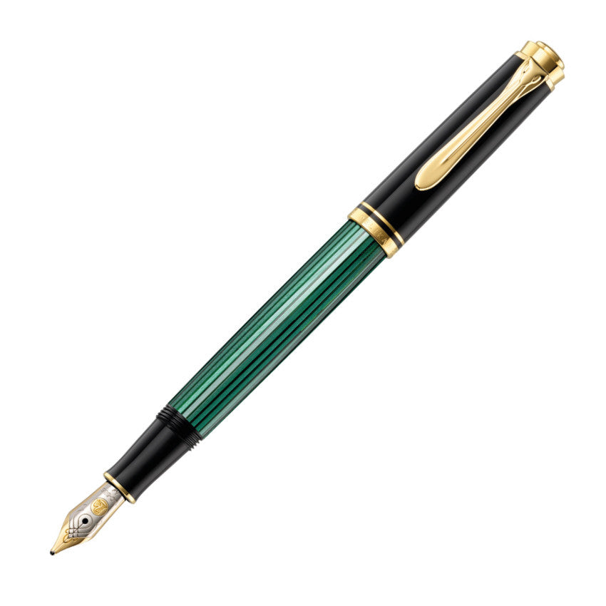 Pelikan Souverän M 300 Black-Green Fountain Pen Image 1