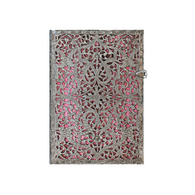Paperblanks Silver Filigree Journal - Midi Blush Pink