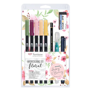 tombow watercolouring set - floral