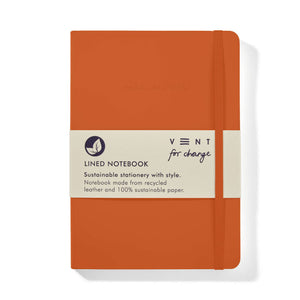 Vent to change a5 lined notebook burnt orange