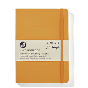Vent to change a5 lined notebook mustard yellow