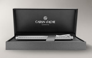 Caran d'Ache Ecridor Chevron Ballpoint Pen - Palladium