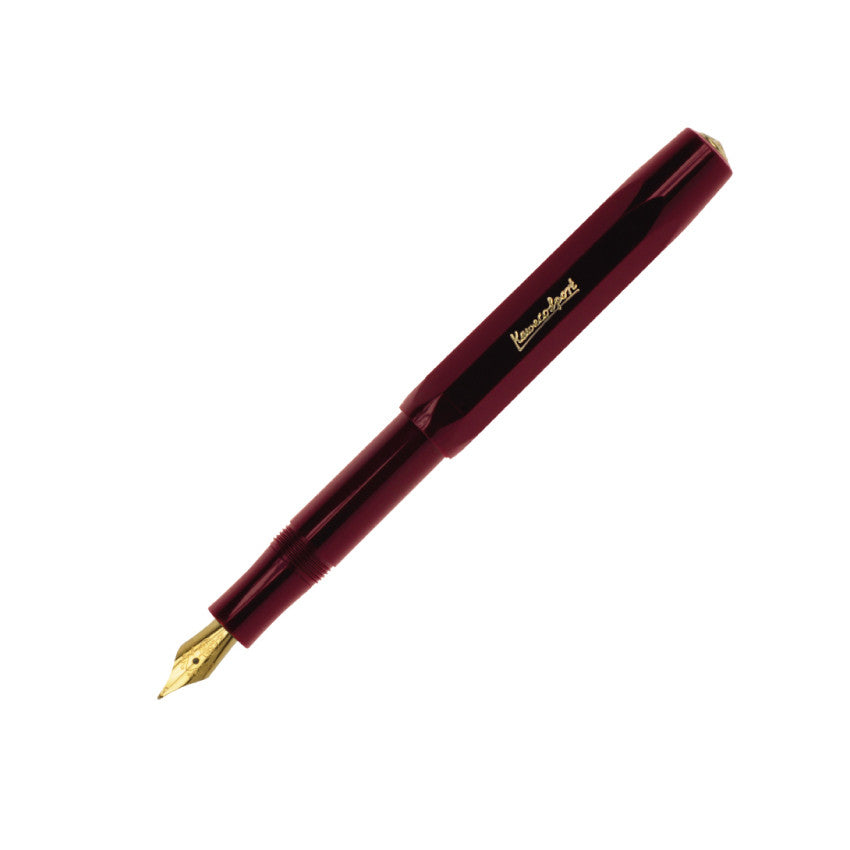 Kaweco Classic Sport Fountain Pen - Burgundy Uncapped
