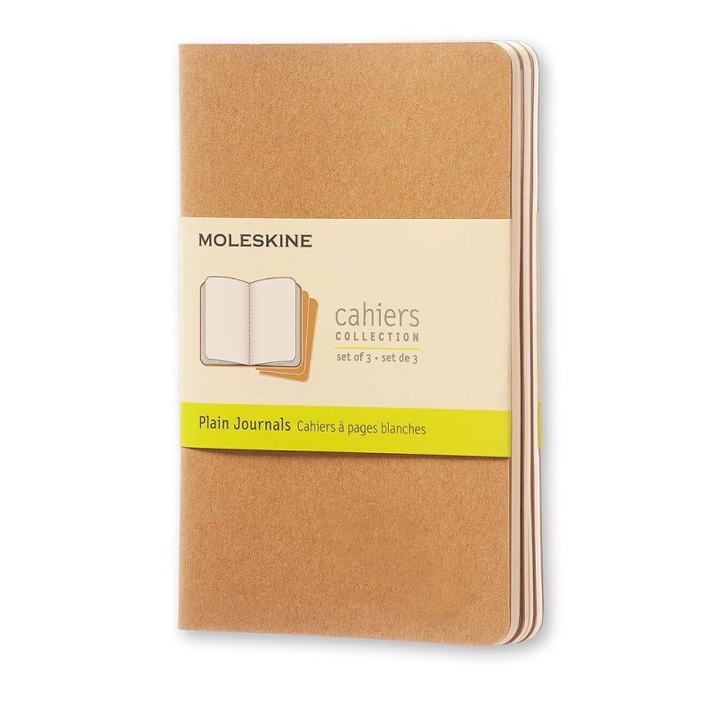 Moleskine Cahier Large Journal Plain Set of 3