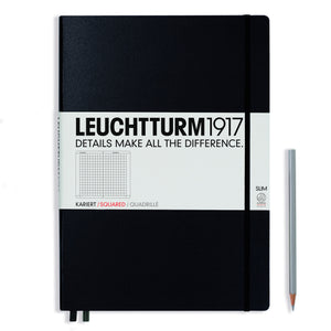 LEUCHTTURM1917 A4+ Master Slim Notebook Black Squared