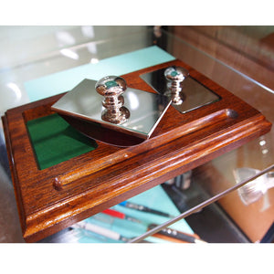 hardwicke silver plated rocker blotter and paperweight 2